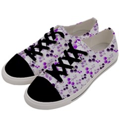 Purple Cherries Men s Low Top Canvas Sneakers by snowwhitegirl