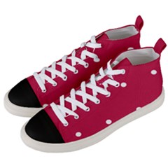 Red Dot Men s Mid-top Canvas Sneakers by snowwhitegirl