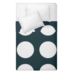 Big Dot Teal Blue Duvet Cover Double Side (single Size)