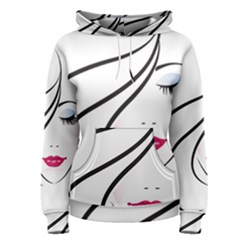 Makeup Face Girl Sweet Women s Pullover Hoodie by Mariart