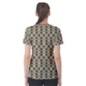 Grey Beige Burgundy Eggs On Green Women s Cotton Tee View2