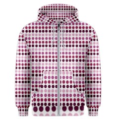 Pink Red Dots Men s Zipper Hoodie