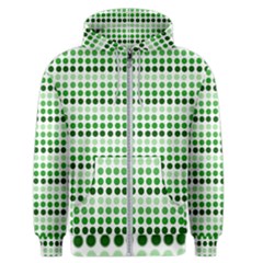 Greenish Dots Men s Zipper Hoodie