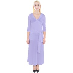 Violet Sweater Quarter Sleeve Wrap Maxi Dress by snowwhitegirl