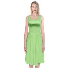 Meadow Green Midi Sleeveless Dress by snowwhitegirl