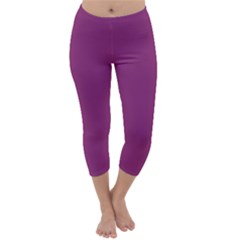 Grape Purple Capri Winter Leggings 