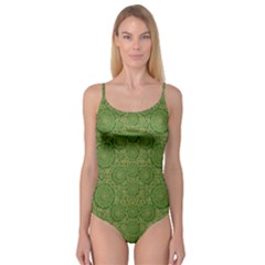 Stars In The Wooden Forest Night In Green Camisole Leotard  by pepitasart