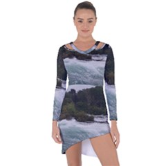 Sightseeing At Niagara Falls Asymmetric Cut-out Shift Dress by canvasngiftshop