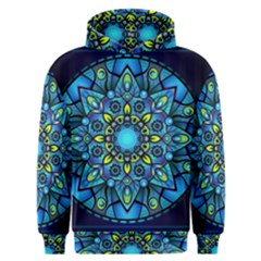 Mandala Blue Abstract Circle Men s Overhead Hoodie by Nexatart