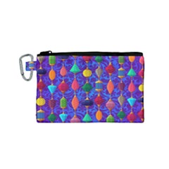 Colorful Background Stones Jewels Canvas Cosmetic Bag (small)