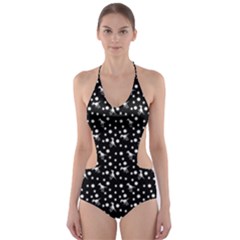 Dinosaurs Black Cut-out One Piece Swimsuit