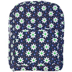 Daisy Dots Navy Blue Full Print Backpack