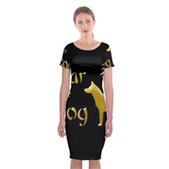 Year Of The Dog - Chinese New Year Classic Short Sleeve Midi Dress by Valentinaart