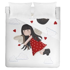 Cupid Girl Duvet Cover Double Side (queen Size) by Valentinaart