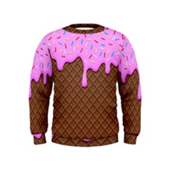 Chocolate And Strawberry Icecream Kids  Sweatshirt by jumpercat