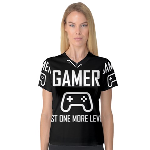 Gamer V-neck Sport Mesh Tee by Valentinaart