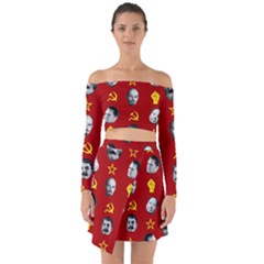 Communist Leaders Off Shoulder Top With Skirt Set by Valentinaart