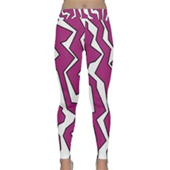 Electric Pink Polynoise Classic Yoga Leggings by jumpercat