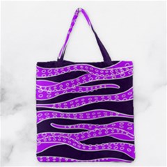 Purple Tentacles Grocery Tote Bag by jumpercat