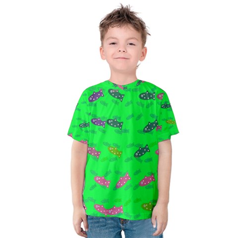 Fish Aquarium Underwater World Kids  Cotton Tee by Nexatart