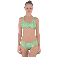 Knittedwoolcolour2 Criss Cross Bikini Set