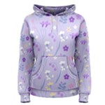 violet,lavender,cute,floral,pink,purple,pattern,girly,modern,trendy Women s Pullover Hoodie