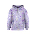 violet,lavender,cute,floral,pink,purple,pattern,girly,modern,trendy Kids  Zipper Hoodie