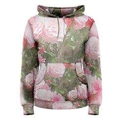 Flowers Roses Art Abstract Nature Women s Pullover Hoodie by Nexatart