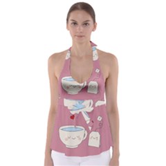 Cute Tea Babydoll Tankini Top by Valentinaart