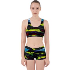 Morning Mist Work It Out Sports Bra Set by ValleyDreams