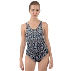 Ornate Pattern Mosaic Cut-out Back One Piece Swimsuit by dflcprints