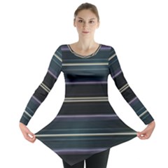 Modern Abtract Linear Design Long Sleeve Tunic  by dflcprints