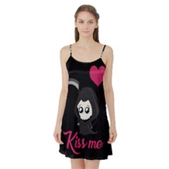 Cute Grim Reaper Satin Night Slip by Valentinaart