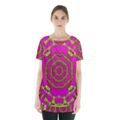 Fern Forest Star Mandala Decorative Skirt Hem Sports Top by pepitasart