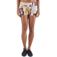 Coffee And Milkshakes Yoga Shorts by KuriSweets