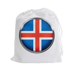 Iceland Flag Europe National Drawstring Pouches (xxl) by Nexatart