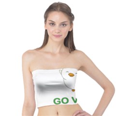 Go Vegan - Cute Chick  Tube Top by Valentinaart