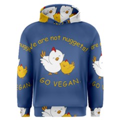 Go Vegan - Cute Chick  Men s Overhead Hoodie by Valentinaart