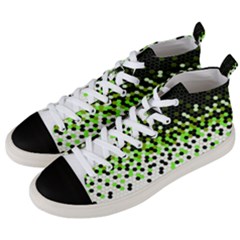 Flat Tech Camouflage Reverse Green Men s Mid-top Canvas Sneakers by jumpercat