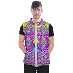 Fantasy Bloom In Spring Time Lively Colors Men s Puffer Vest by pepitasart