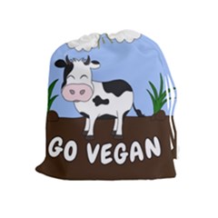 Friends Not Food - Cute Cow Drawstring Pouches (extra Large) by Valentinaart