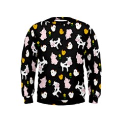 The Farm Pattern Kids  Sweatshirt by Valentinaart