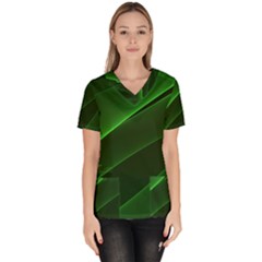 Background Light Glow Green Scrub Top by Nexatart