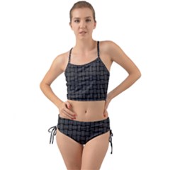 Background Weaving Black Metal Mini Tank Bikini Set