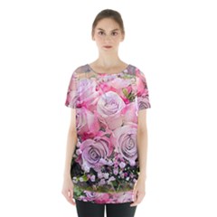 Flowers Bouquet Wedding Art Nature Skirt Hem Sports Top