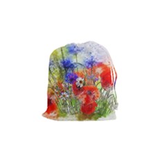 Flowers Bouquet Art Nature Drawstring Pouches (small)  by Nexatart