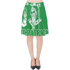  St  Patricks Day  Velvet High Waist Skirt by Valentinaart