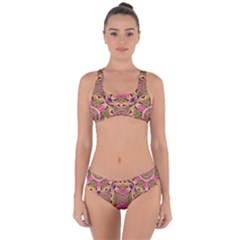 Jungle Flowers In Paradise  Lovely Chic Colors Criss Cross Bikini Set by pepitasart