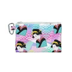 Japanese Abstract Canvas Cosmetic Bag (small)