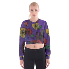 Flowers Cropped Sweatshirt